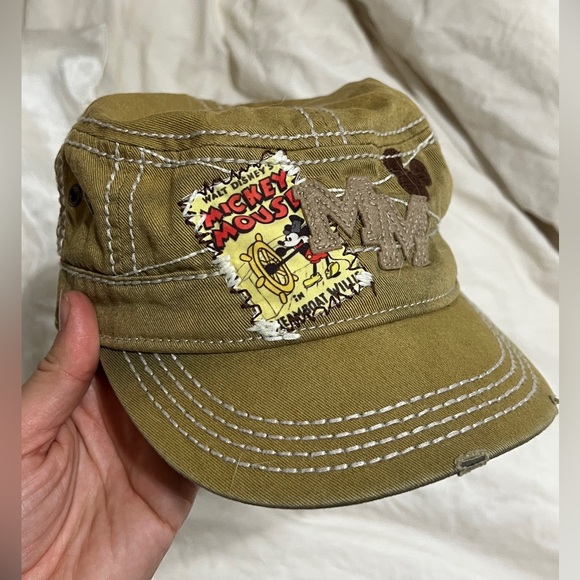 Disney Parks Mickey Mouse Steamboat
Willie Military Style Distressed Hat Cap - Picture 5 of 8